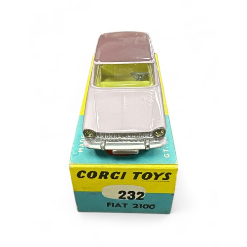 86 - Corgi FIAT 2100 No. 232, two-tone pink with mauve roof, generally excellent in excellent box (overpr... 