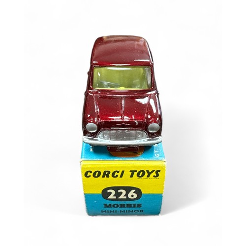 79 - Corgi Morris Mini-Minor No. 226, generally excellent in good plus box with folded leaflet, metallic ... 