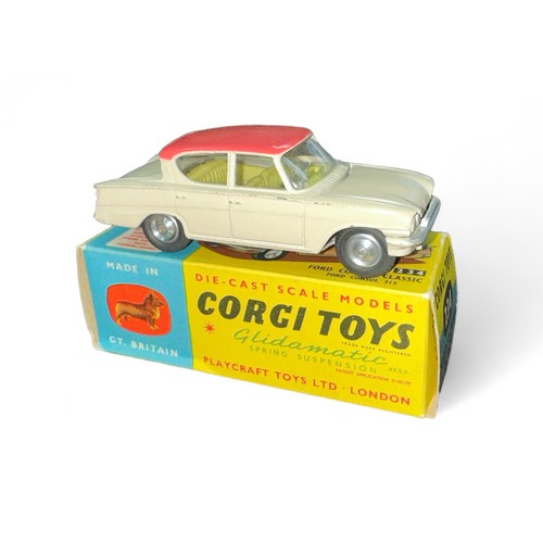 90 - Corgi Ford Consul Classic No. 234, generally excellent in excellent box, Cream with pink roof, lemon... 