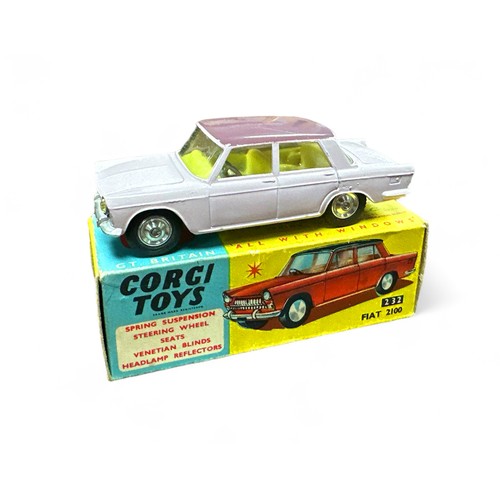 87 - Corgi FIAT 2100 No. 232, pink with mauve roof,  excellent (small residue mark to base) in good plus ... 