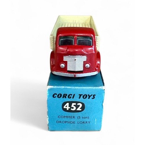 188 - Corgi Commer Dropside lorry No. 452, generally excellent in good plus box (light crushing to one end... 