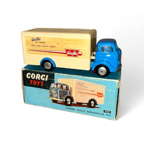 189 - Corgi No. 453 Wall’s Refrigeration lorry, generally excellent in good plus box (small tear and Sello... 