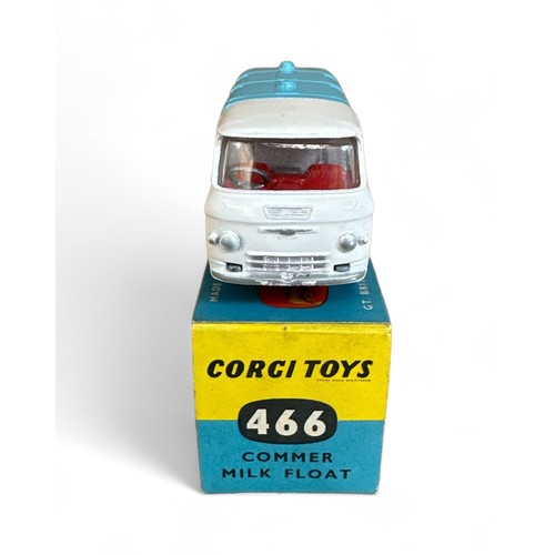 197 - Corgi Commer Milk Float No. 466, generally excellent in good plus box (pencil marking ELM (?) to one... 