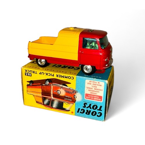 196 - Corgi Commer Pick-up Truck No. 465, generally excellent in  good plus blue and yellow box (pencil ma... 