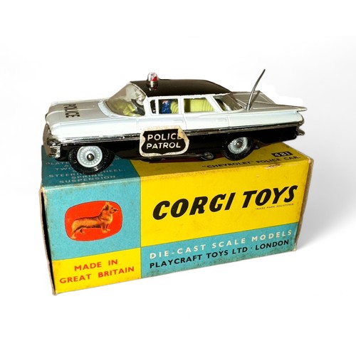 201 - Corgi Chevrolet Police No. 481, generally excellent to good plus (aerial bent, one door decal liftin... 