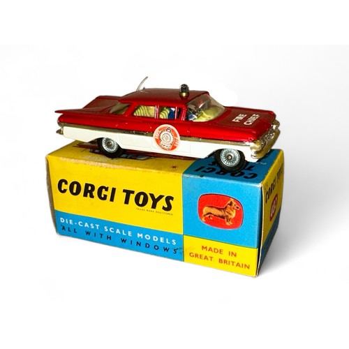 202 - Corgi Chevrolet Fire Chief No. 482, generally excellent to good plus (aerial bent) in good plus box ... 