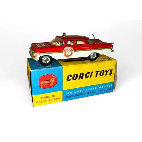 202 - Corgi Chevrolet Fire Chief No. 482, generally excellent to good plus (aerial bent) in good plus box ... 