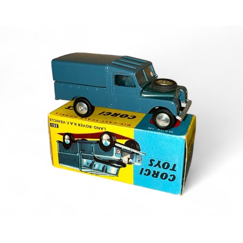 142 - Corgi Land Rover RAF No. 351, metal tilt and folded leaflet, generally excellent in excellent blue a... 