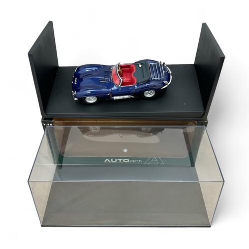 20 - Autoart 1/18th scale 1956 Jaguar XKSS blue No. 73510, generally excellent in excellent to good plus ... 