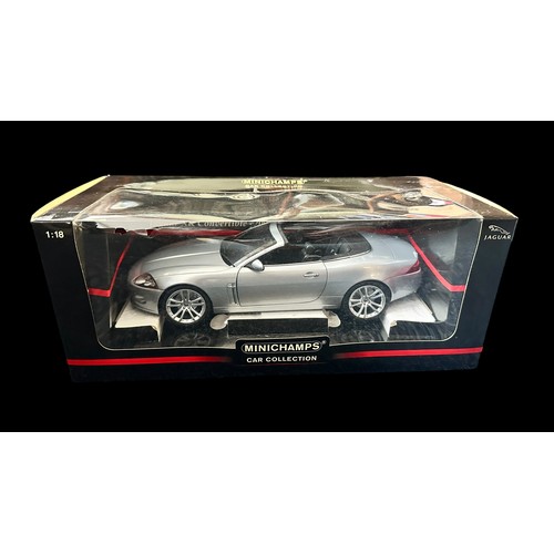 339 - Minichamps 1/18th scale Jaguar XK Convertible Silver No. 150130531, generally excellent in good fair... 