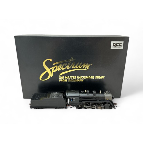 635 - HO Spectrum (Bachmann USA) DCC On Board black 2-8-0 painted (unlettered) locomotive and tender No. 8... 