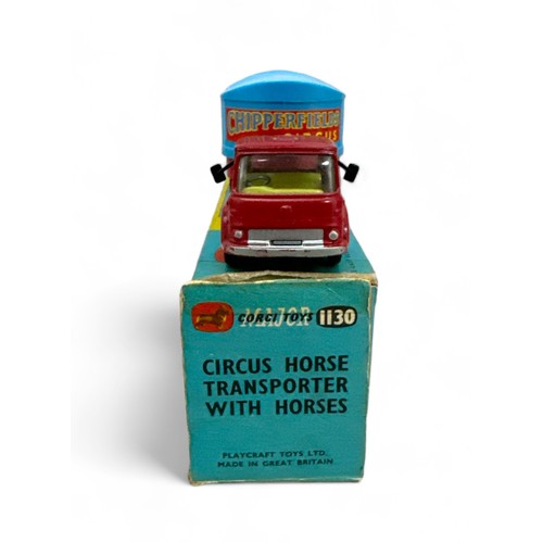 219 - Corgi No. 1130 Chipperfield's Circus Bedford TK Horse Transporter, generally excellent in good box (... 