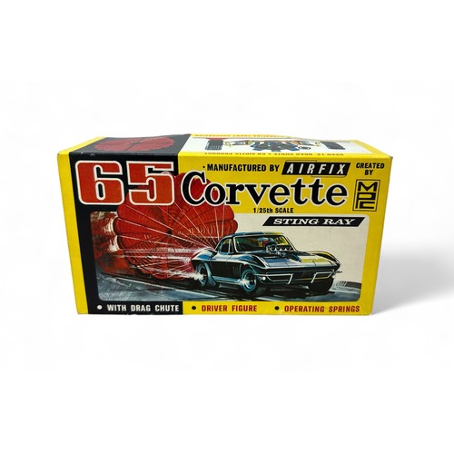 668 - Airfix (Import ex MPC) 1/24th scale 1965 Corvette Stingray No. 721, rare unmade and unpainted plasti... 