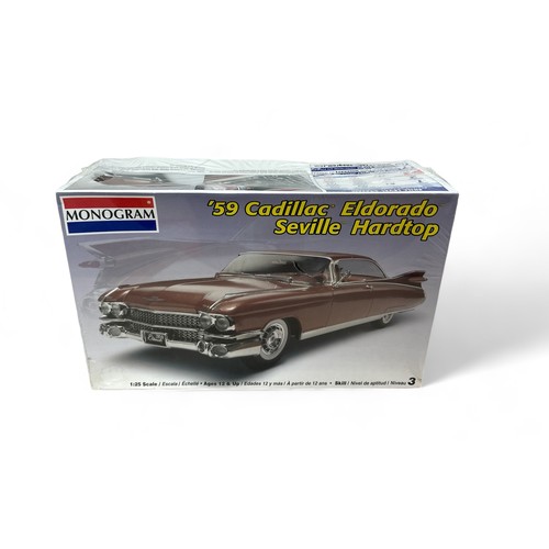 679 - Monogram 1/25th scale '59 Cadillac Eldorado Seville Hardtop No. 85-7808, shrink-wrapped (small hole)... 