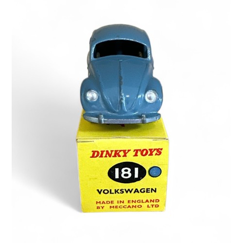 253 - Dinky Volkswagen No. 181, generally excellent to good plus (some small chips), greyish-blue, chrome ... 