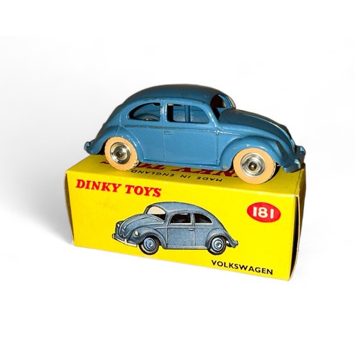 253 - Dinky Volkswagen No. 181, generally excellent to good plus (some small chips), greyish-blue, chrome ... 