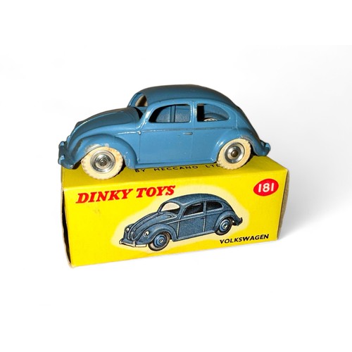 253 - Dinky Volkswagen No. 181, generally excellent to good plus (some small chips), greyish-blue, chrome ... 