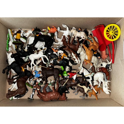 474 - 1960s onwards mainly Britains plastic collection, generally excellent to good, with range of Horses ... 