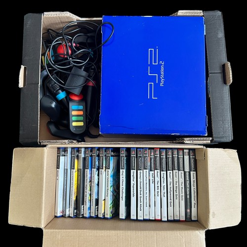 434 - Sony Playstation PS2 and games, generally excellent in good plus boxes, with PS2, hand controllers a... 