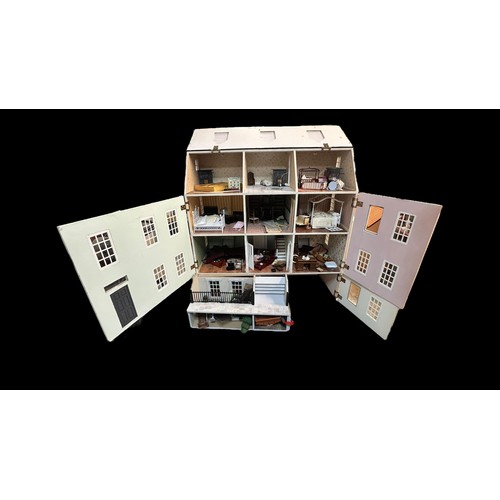 470 - Dolls house pair including contents, generally excellent to good, originally built to a high standar... 