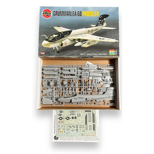 673 - Airfix 1/48th scale Grumman EA-6B Prowler No. 08176, unmade and unpainted plastic model kit, mainly ... 