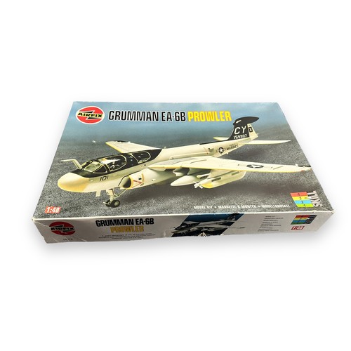 673 - Airfix 1/48th scale Grumman EA-6B Prowler No. 08176, unmade and unpainted plastic model kit, mainly ... 