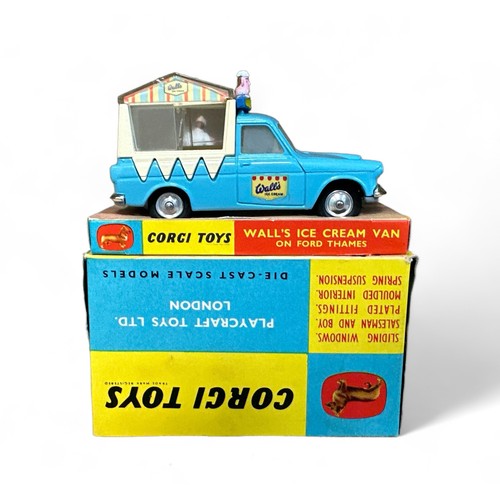 186 - Corgi No. 447 Wall's Ice Cream Ford Thames, generally excellent in good plus box (some crushing and ... 