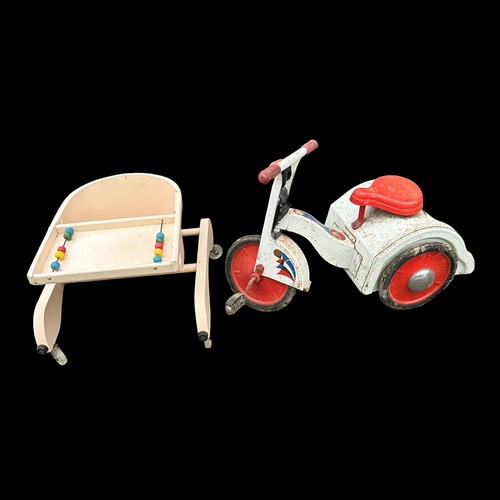 Triang Imp pedal tricycle, red/white, red seat and open compartment to ...