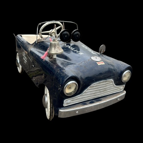 424 - Triang Flying Squad dark blue pedal car, approx. L98cm x 
W40cm, Police on bonnet and Flying Squad o... 