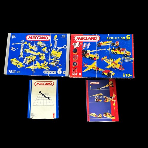 502 - Meccano (France) 1990s pair of multi-purpose motorised sets, with Evolution 6 (makes 100+ models) No... 