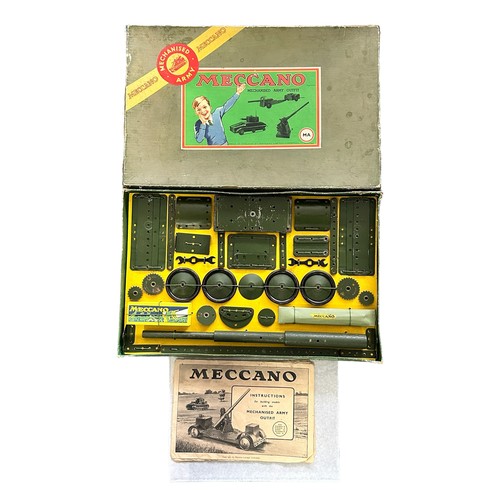 486 - Meccano 1939 Mechanised Army No. MA, generally good plus to good (some corrosion) in good plus box w... 