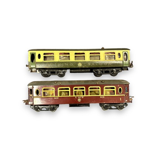 528 - Hornby O gauge coaches, generally good plus in good or better boxes (where present), with LMS saloon... 