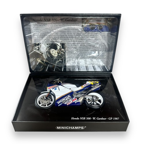 308 - Minichamps 1/12th scale 1987 Honda NSR W Gardner No. 122 870002 (Classic Bike series No. 24), genera... 