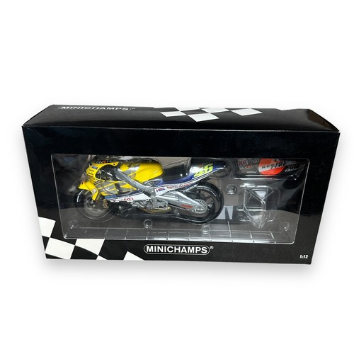 335 - Minichamps 1/12th scale Honda NSR 500 2001 V Rossi No. 122 016146, generally excellent in excellent ... 