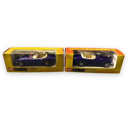 145 - Pair of Toyota 2000 GT No. 375, excellent to good plus in good plus or better boxes, both purple wit... 