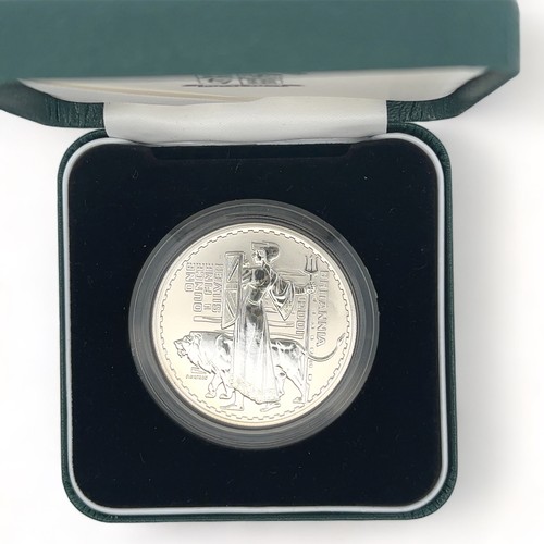 128 - 2001 £2 Britannia boxed silver uncirculated with Royal Mint certificate.