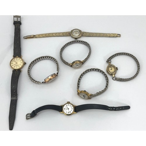 61 - A range of seven vintage watches by Ingersoll, Smiths, Timex, Sekonda etc