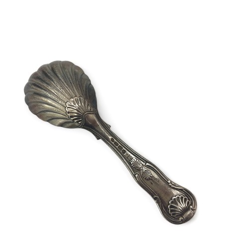 110 - A George III  silver caddy spoon with marks for William Eley I & William Fearn, London 1821.