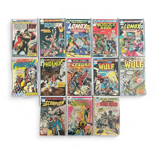 491 - Selection Of Atlas Comics to include: Iron Jaw 1975 Nos 2, 3:  Lomax 1975 Nos 1, 2: Morlock 2001 197... 