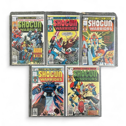 492 - Marvel Comics Shogun Warriors 1970s Nos 2, 3, 4, 6, 7: All 5 comics are bagged & boarded in mylar ba... 