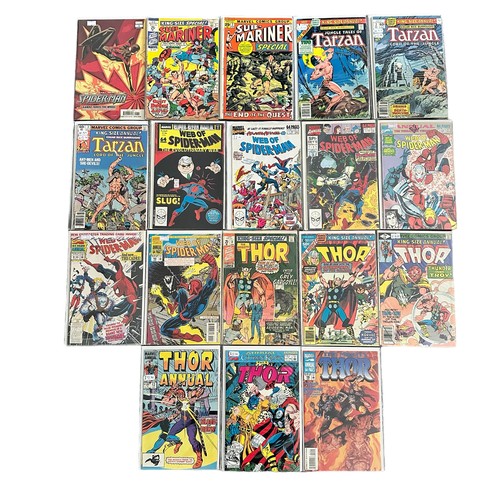 524 - Selection of Marvel Comics Annuals to include: Sub-Mariner Special No1, 1971: No2, 1970s: Tarzan No1... 