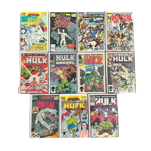 529 - Selection of Marvel Comic Annuals to include:
Silver Surfer No2, 1989, No5 1992: Marvel Team-Up No1 ... 