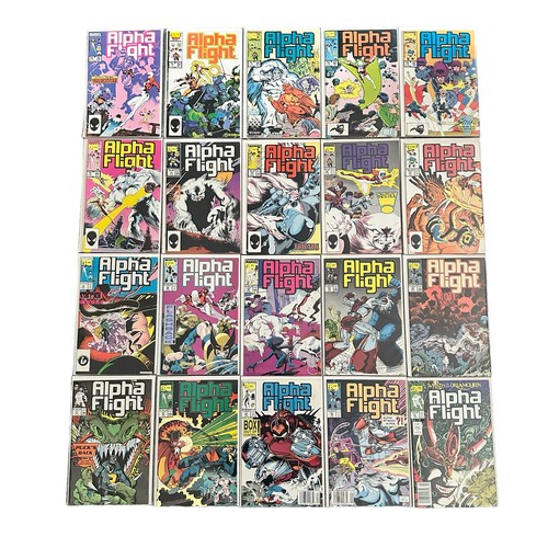 556 - Marvel Comics Alpha Flight 1980s Nos 32, 34, 38, 42-46, 48-50, 52, 54, 55, 58-60, 65-67: All 20 comi... 