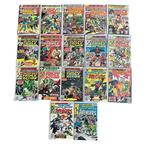 564 - Marvel Comic The Avengers Starring In Marvel Triple Action 1970s Nos 25-27, 2933, 35-38, 41, 44-47: ... 