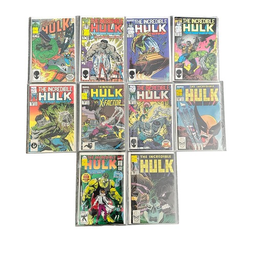 567 - Marvel Comics The Incredible Hulk 1980s Nos 300, 324, 331-334, 336, 337, 340, 350, 393: All 10 comic... 