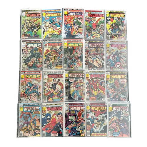 569 - Marvel Comics The Invaders 1970s Nos 2-5, 10-17, 19, 22, 24-29: All 20 comics are bagged & boarded i... 