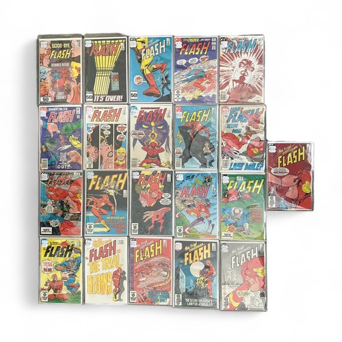 507 - Dc Comics The Flash 1980s Nos 319, 321, 327-331, 334-341, 343-346, 349, 350: All 21 comics are bagge... 