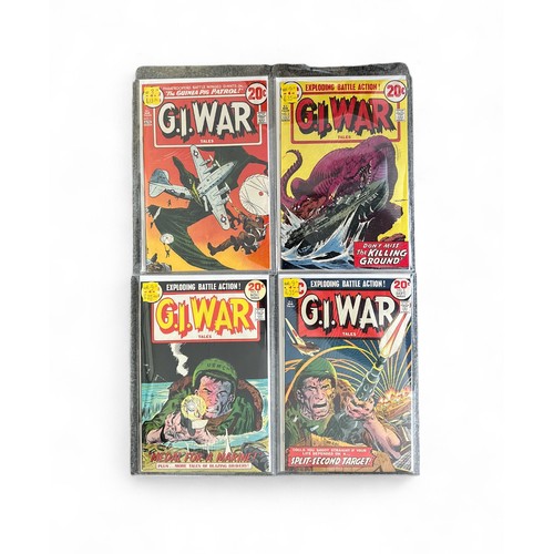 509 - Dc Comics G.I War 1970s Nos 1, 2, 3, 4: All 4 comics are bagged & boarded in Mylar bags, VF/NM.