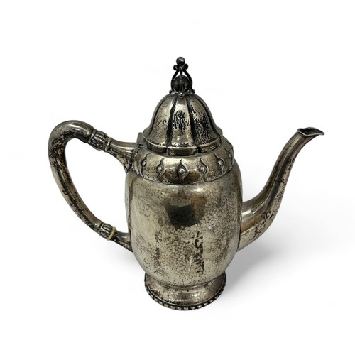 111 - Danish early 20th Century Art Nouveau silver coffee pot by O. Dahl, with three tower mark above 1922... 