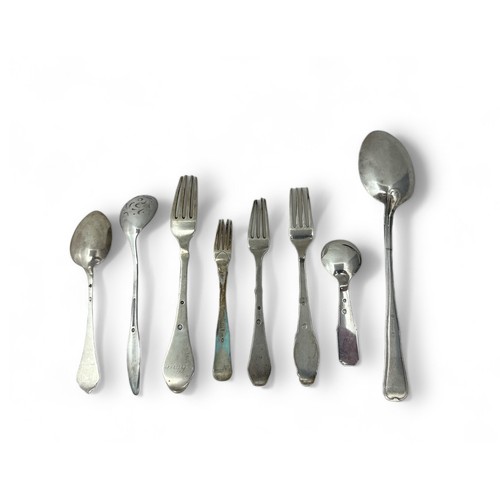 118 - Danish range of silver cutlery, to include; large serving spoon by J. Christesen, fork by Mathow (19... 